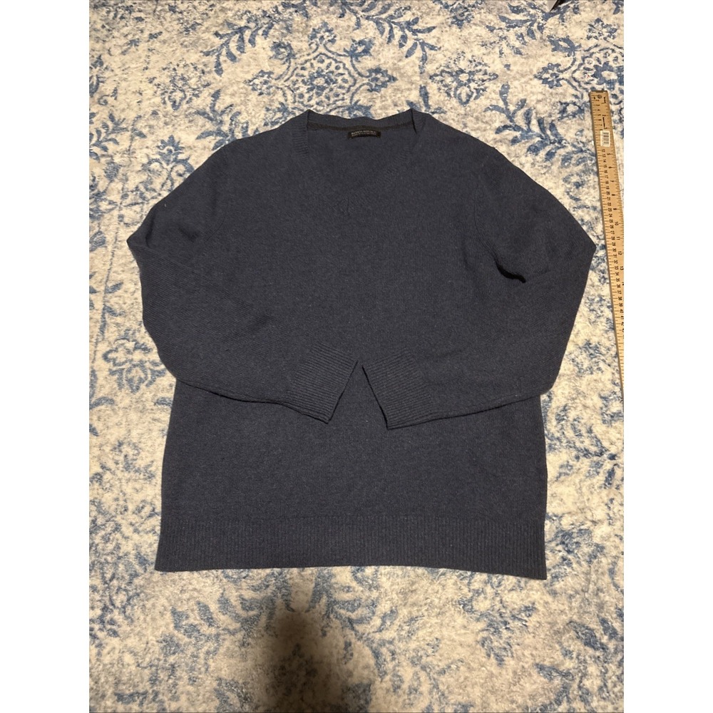 Banana Republic Mens M 100% Extra Fine Merino Wool Crew Neck Sweater Green